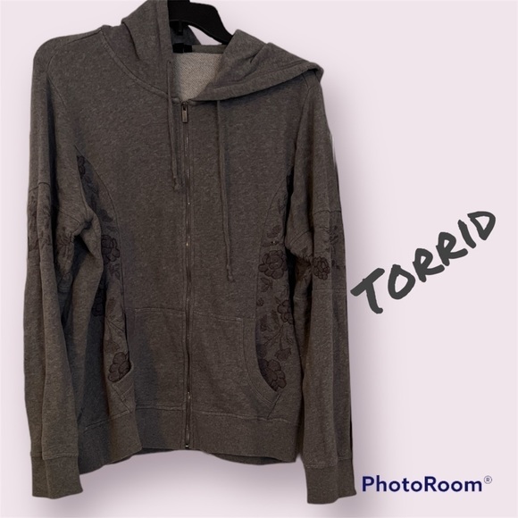 Torrid sweater sweatshirt zip up hoodie - Picture 1 of 3